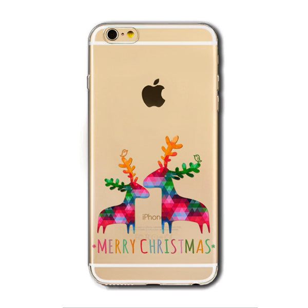 Christmas - reindeer - transparent - phone cases - img1